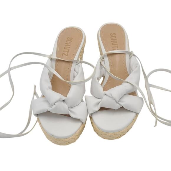 Schutz Reilly Wedge Sandals Size 7.5 - Picture 3 of 6